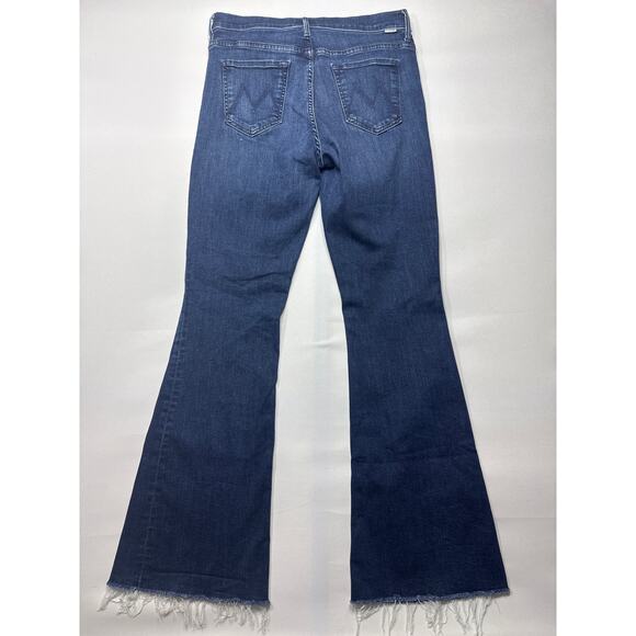 Mother Women's The Weekender Fray Flare Blue Denim Jeans - Size 29 (30x31) - Picture 2 of 8
